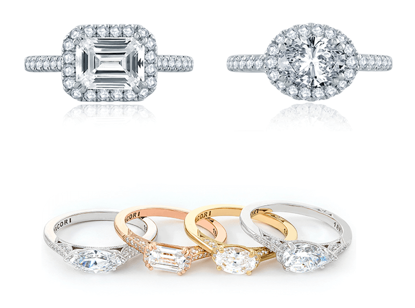East West Simply Tacori Engagement RIngs