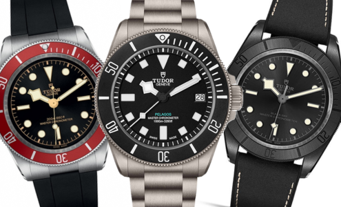 A selection of three TUDOR professional dive watches, all available at BENARI JEWELERS.