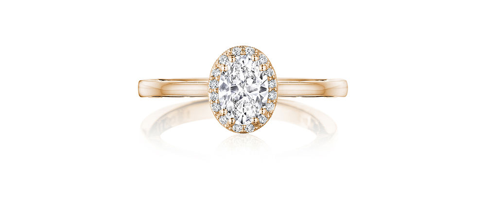 Tacori Rose Gold Halo Engagement Ring