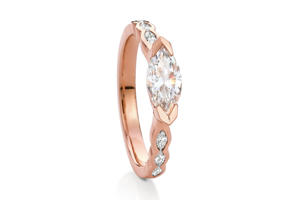 MaeVona Rose Gold Engagement Ring