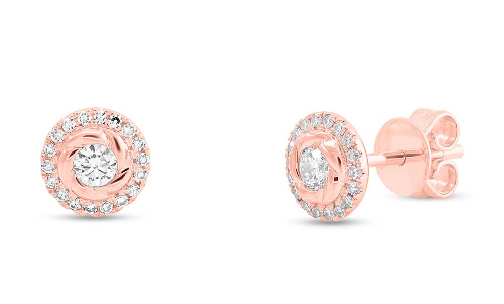 Rose gold earrings for sensitive ears discount