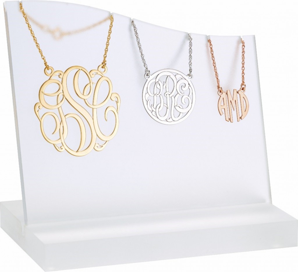 Monogram Necklaces from BENARI JEWELERS - Bridesmaids Gift Ideas