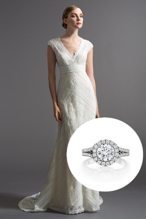 Fall Wedding Dress and Ring