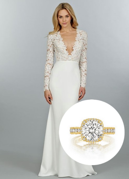 Fall Wedding Dress and Ring