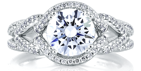 A. Jaffe White Gold Engagement Ring