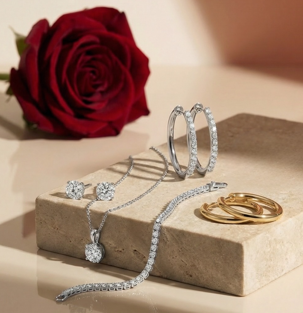 An exquisite diamond-studded cross pendant.