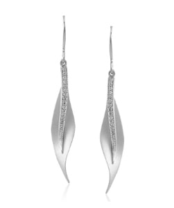 a pair of leaf-inspired drop earrings from Simon G.