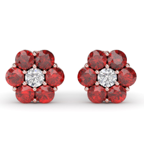 diamond and ruby fashion earrings by Fana
