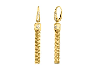 Pair of gold tassel earrings from Roberto Coin.
