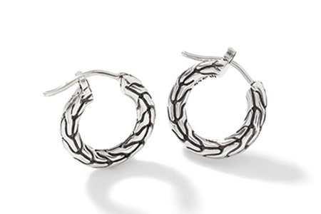 A pair of hoop earrings from John Hardy.