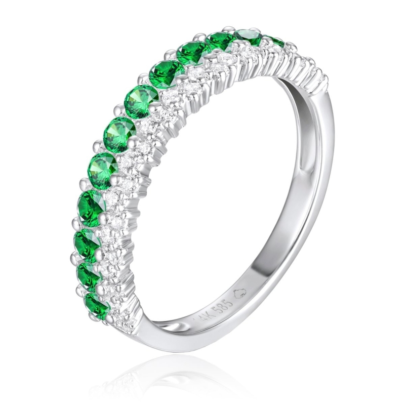 Luvente Two Row Ring R06588-EM.W Luvente Two Row Ring R06588-EM.W