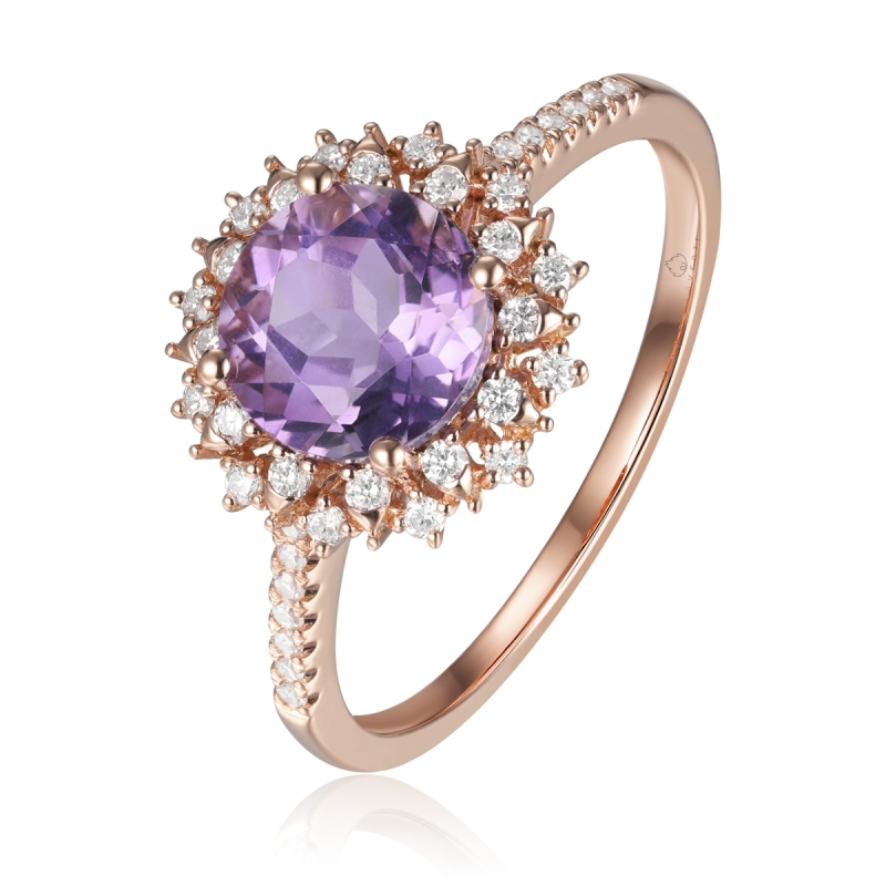 Luvente Cocktail Flower Ring R06838-AM.R Luvente Cocktail Flower Ring R06838-AM.R