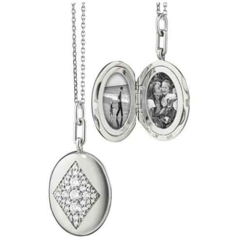 Monica Rich Kosann Charlotte Sterling Silver Locket Necklace 44354-SS