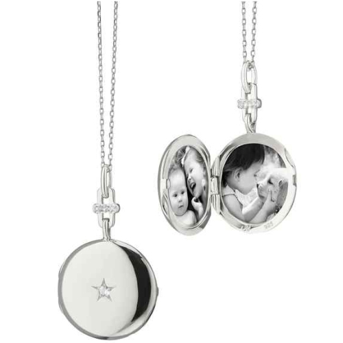 Monica Rich Kosann Twinkle Star Sapphire Locket Necklace 44361