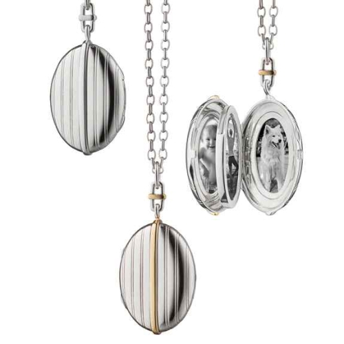 Monica Rich Kosann Four Imge Pinstripe Locket TT-4711