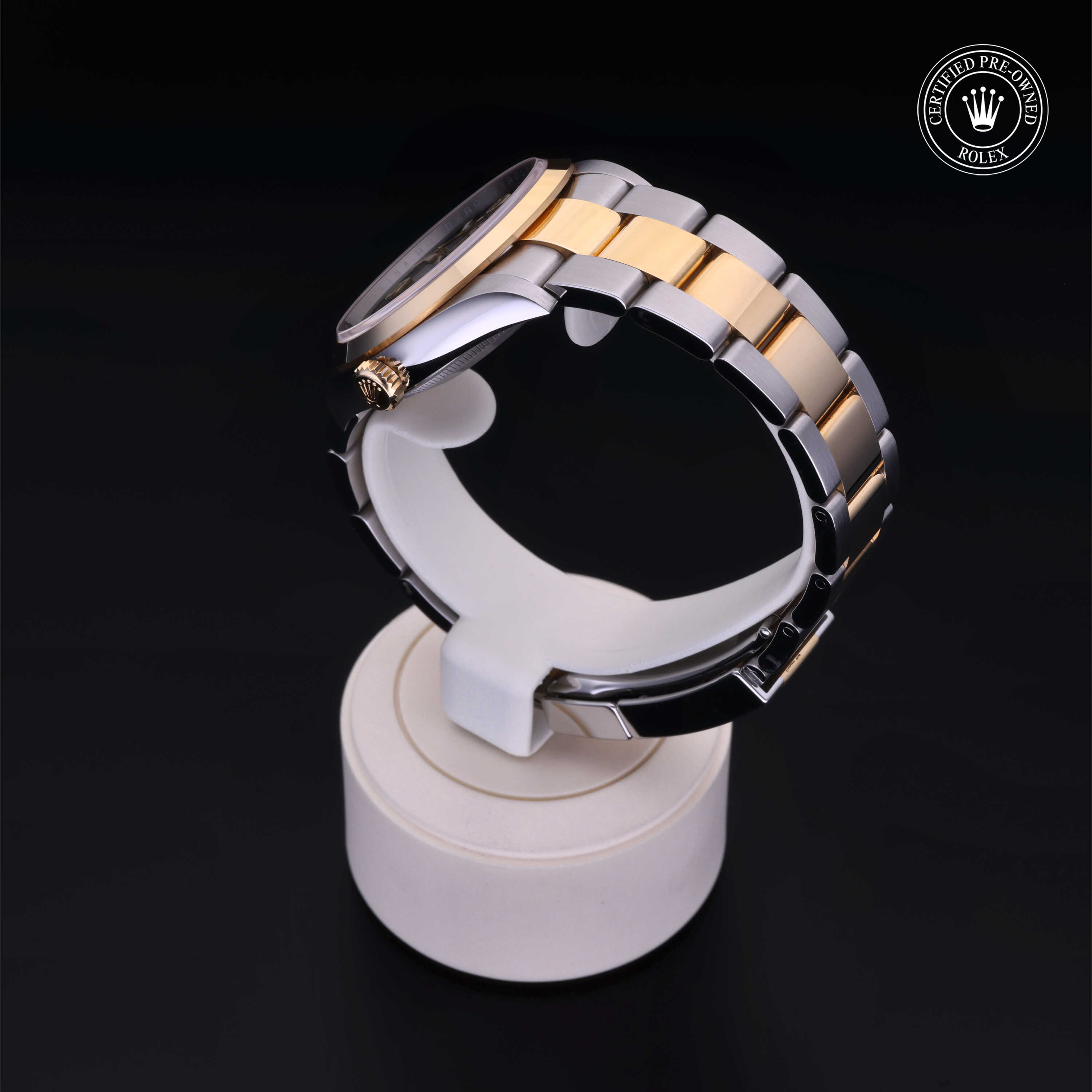 Rolex Explorer in Rolesor 18 Carat Yellow M124273-0001 at Benari Jewelers