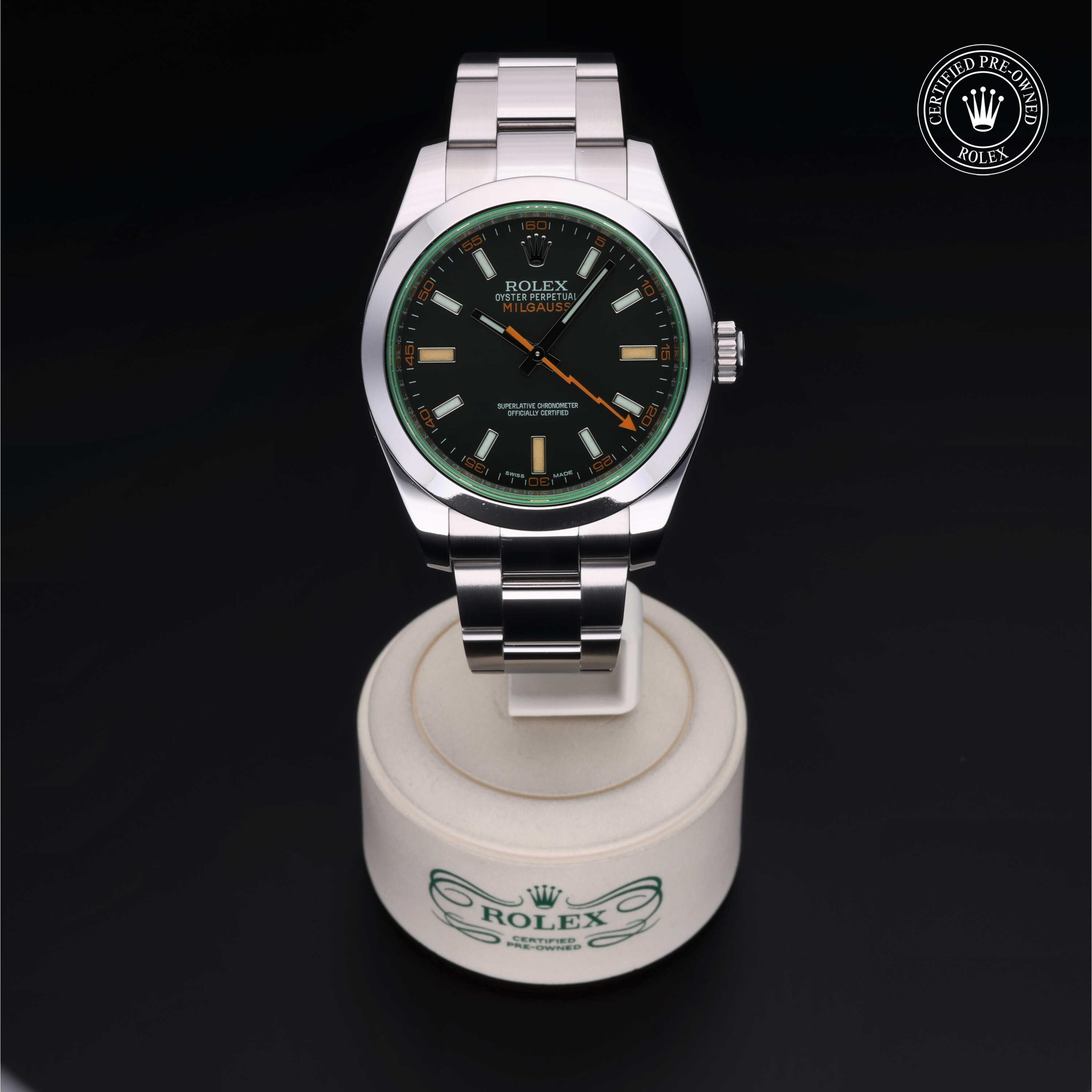 Rolex Milgauss in Steel M116400GV-0001 at Benari Jewelers