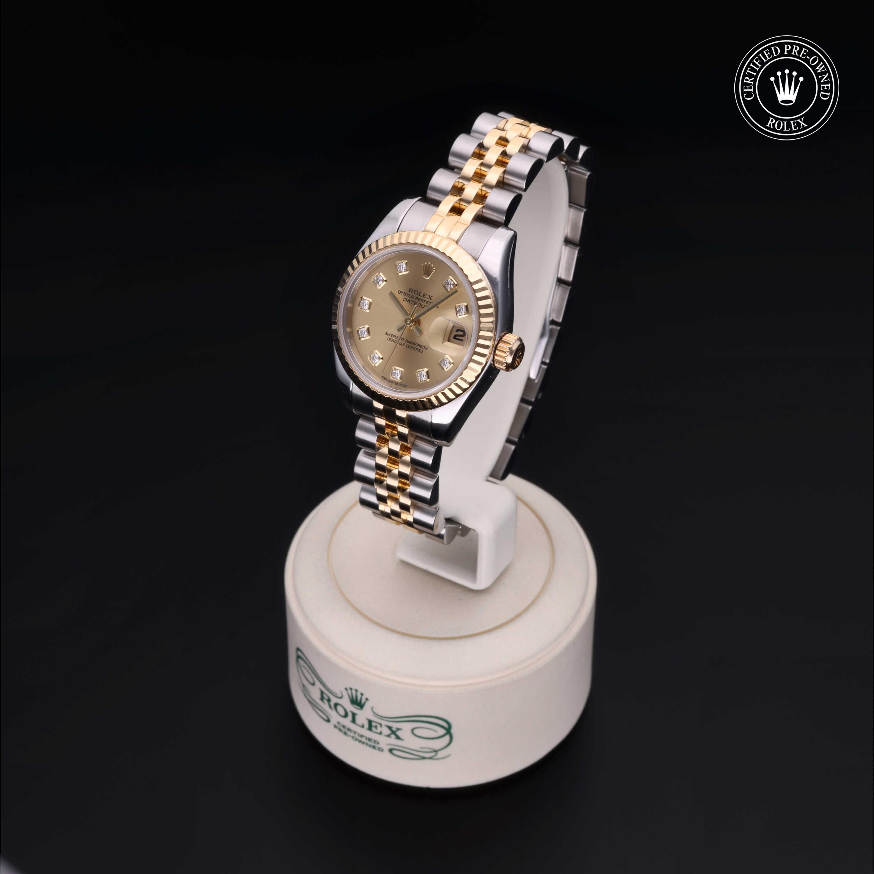 Rolex Lady-Datejust in Rolesor 18 Carat Yellow M179173-0093 at Benari Jewelers