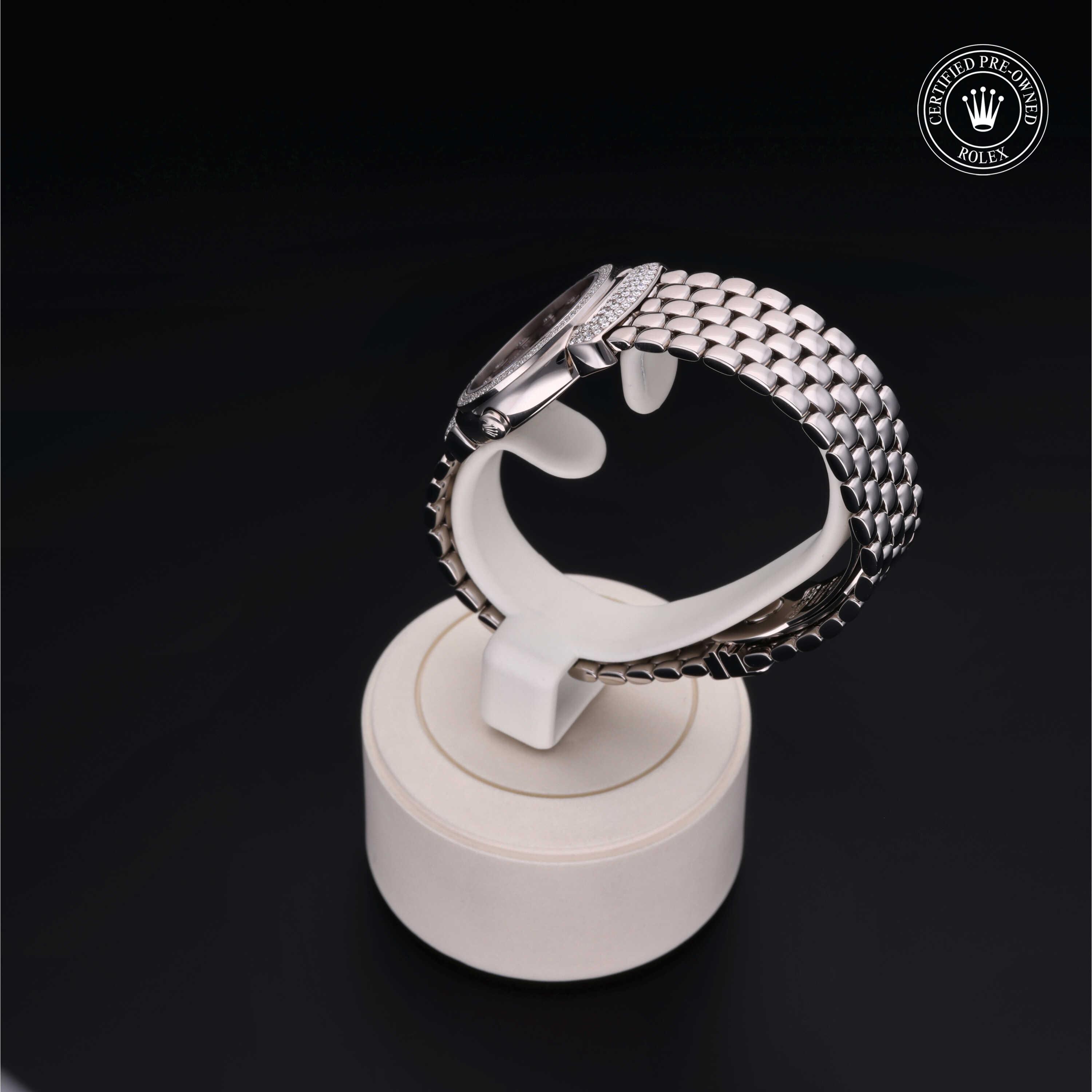 Rolex Cellini in Gold 18 Carat White M6673/9-0021 at Benari Jewelers