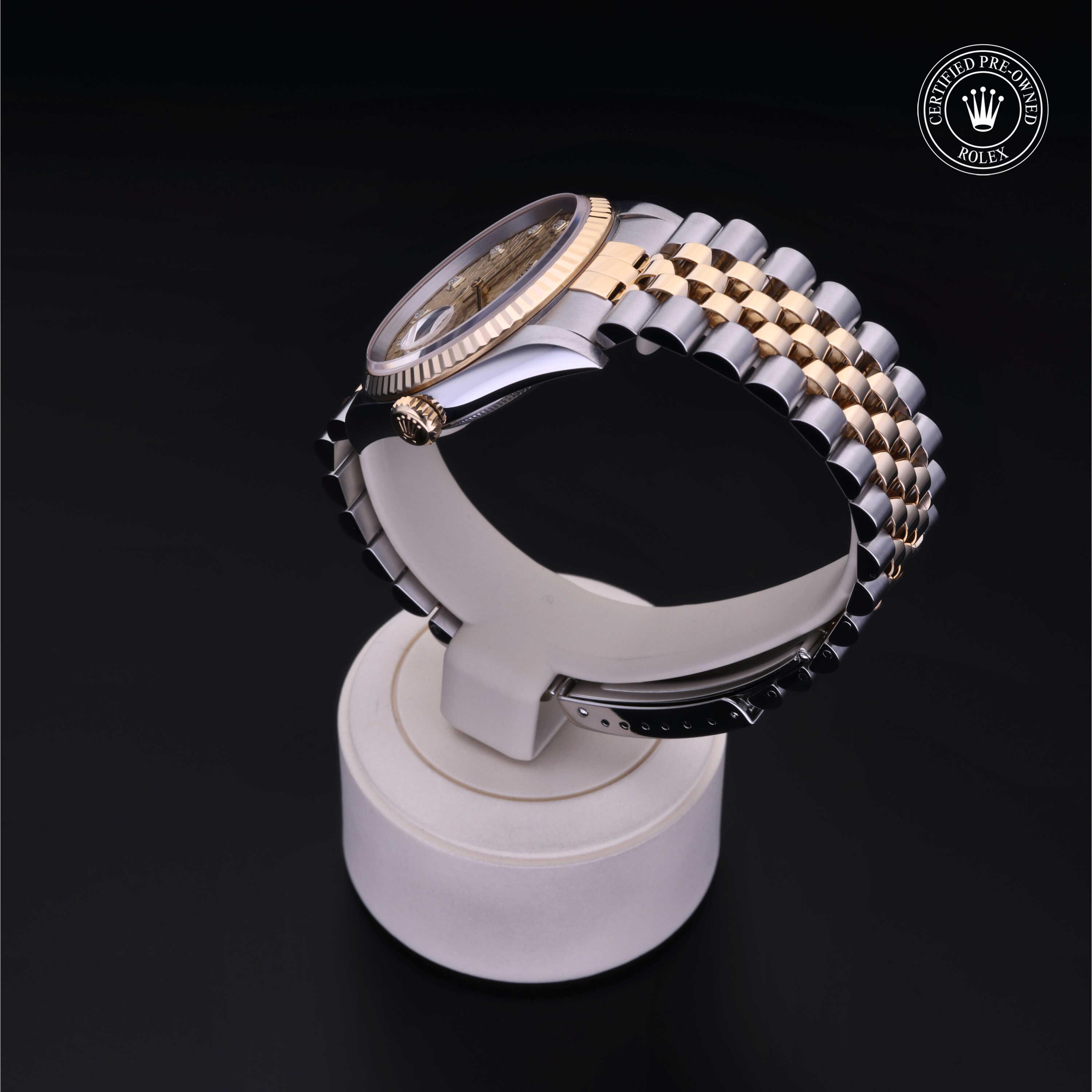 Rolex Datejust in Rolesor 18 Carat Yellow M16233-0015 at Benari Jewelers