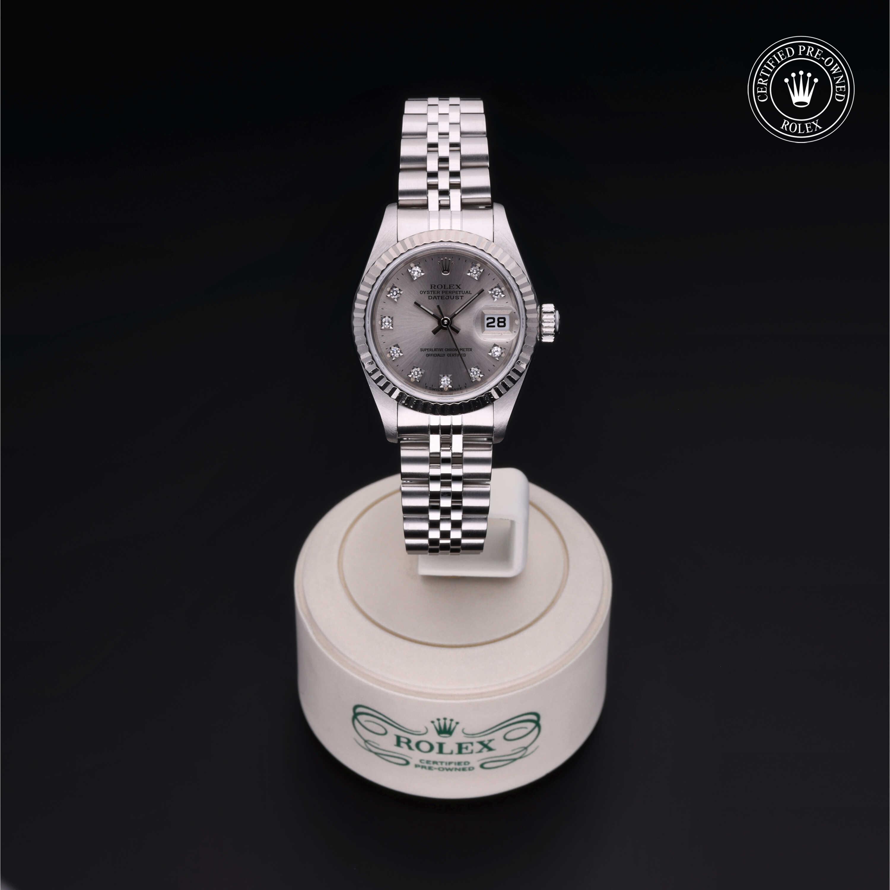 Rolex Lady-Datejust in Rolesor 18 Carat White M69174-0010 at Benari Jewelers