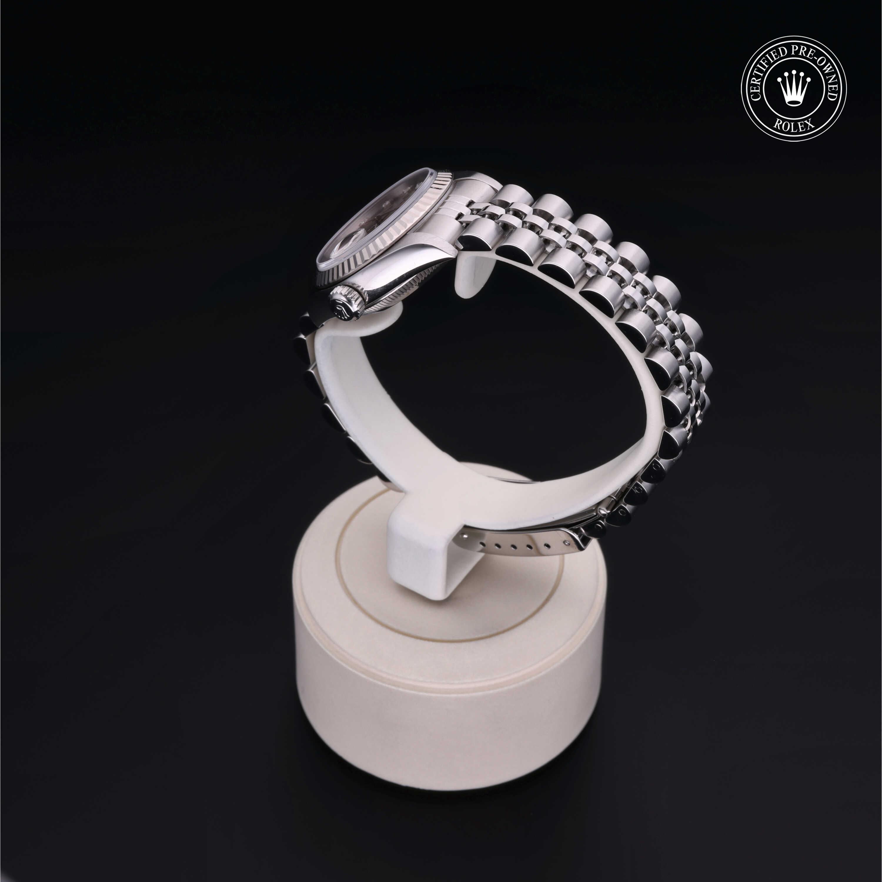 Rolex Lady-Datejust in Rolesor 18 Carat White M69174-0010 at Benari Jewelers