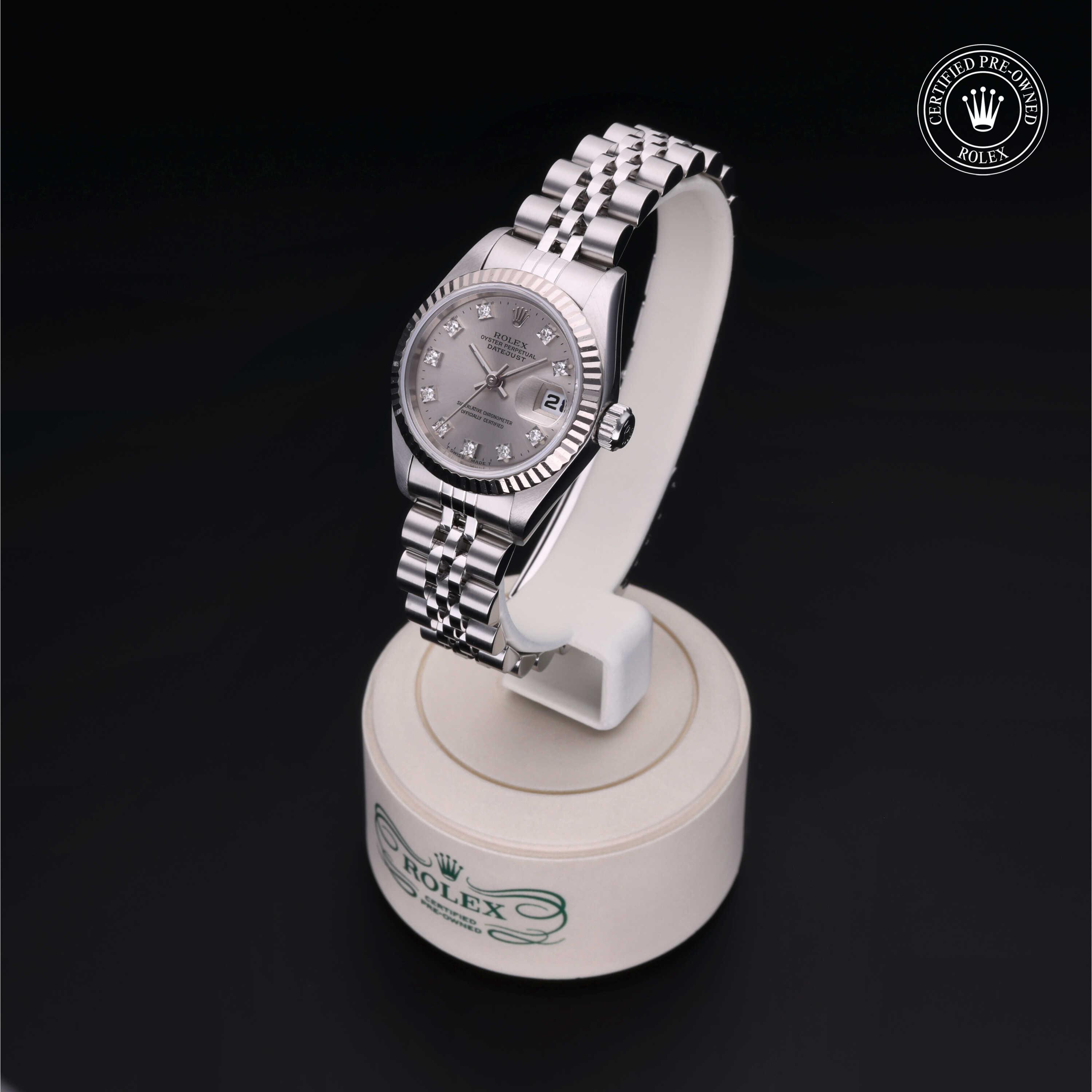 Rolex Lady-Datejust in Rolesor 18 Carat White M69174-0010 at Benari Jewelers