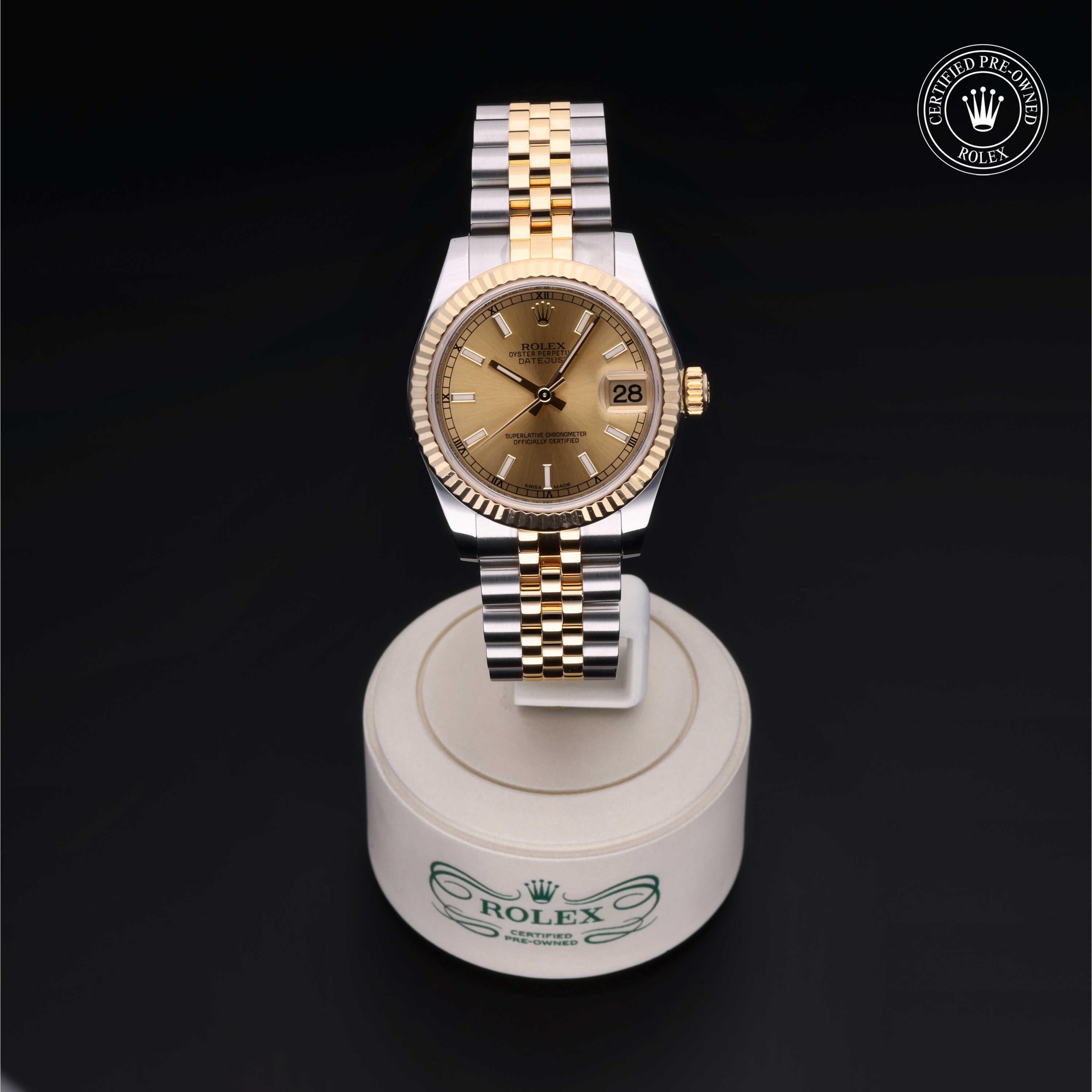 Rolex Datejust in Rolesor 18 Carat Yellow M178273-0001 at Benari Jewelers