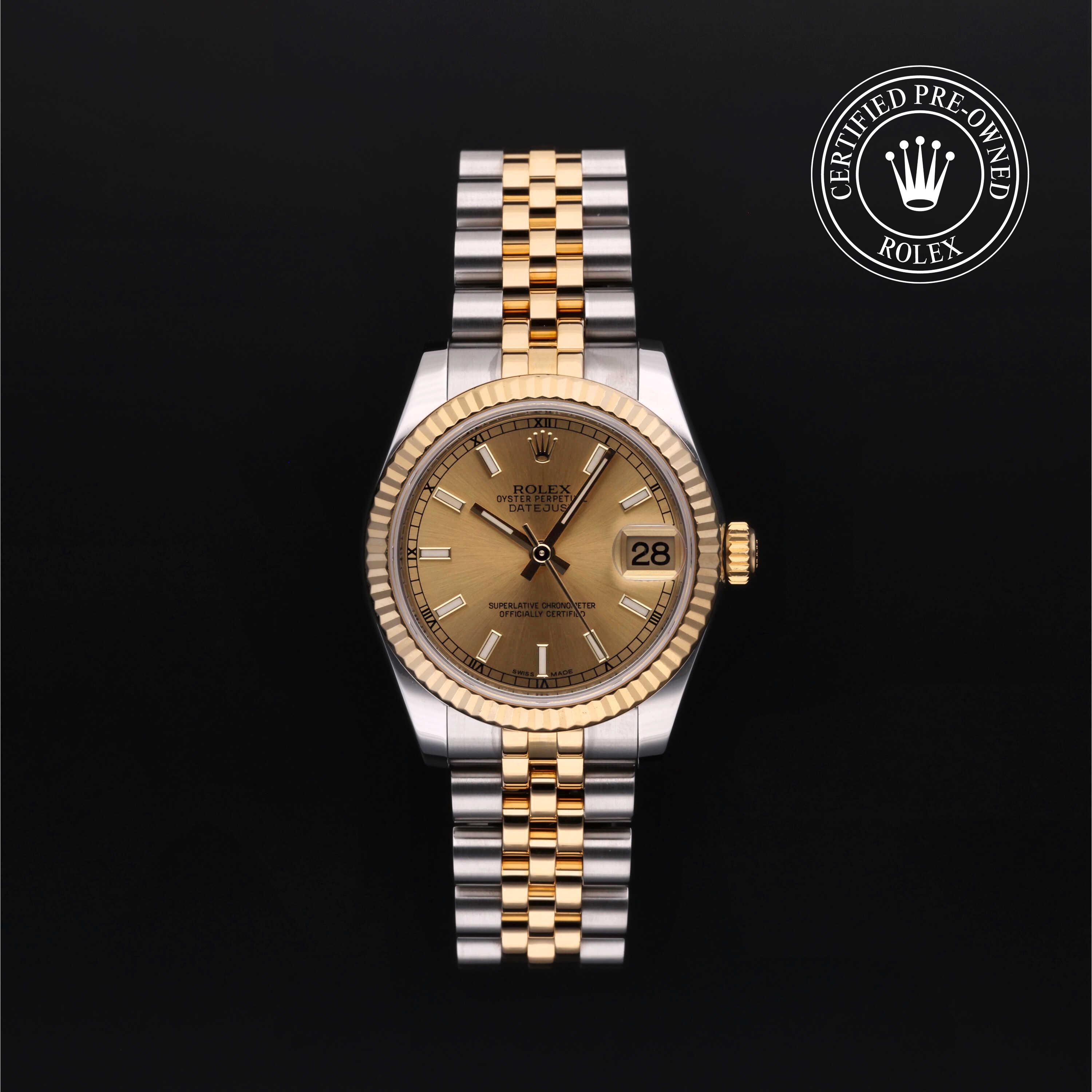 Rolex Datejust in Rolesor 18 Carat Yellow M178273-0001 at Benari Jewelers