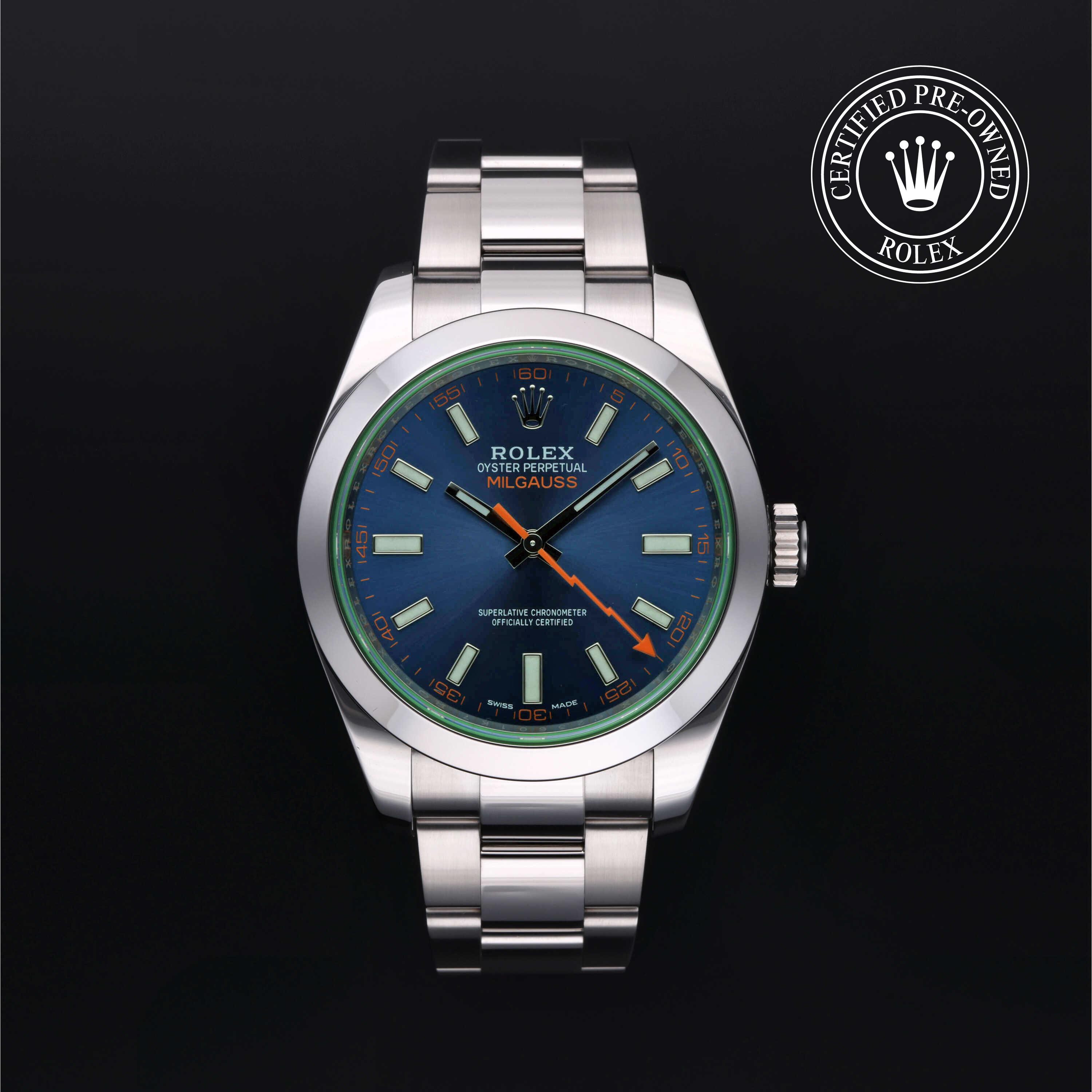 Rolex Milgauss in Steel M116400GV-0002 at Benari Jewelers