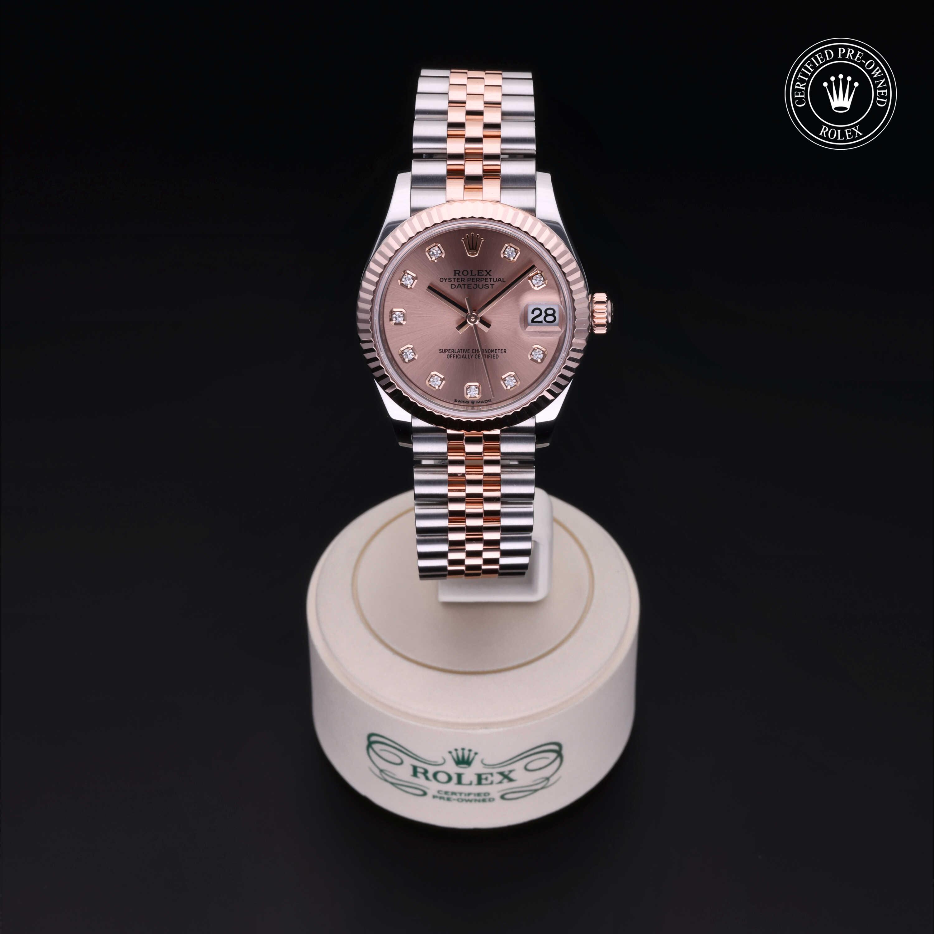 Rolex Datejust in Rolesor 18 Carat Red M278271-0024 at Benari Jewelers