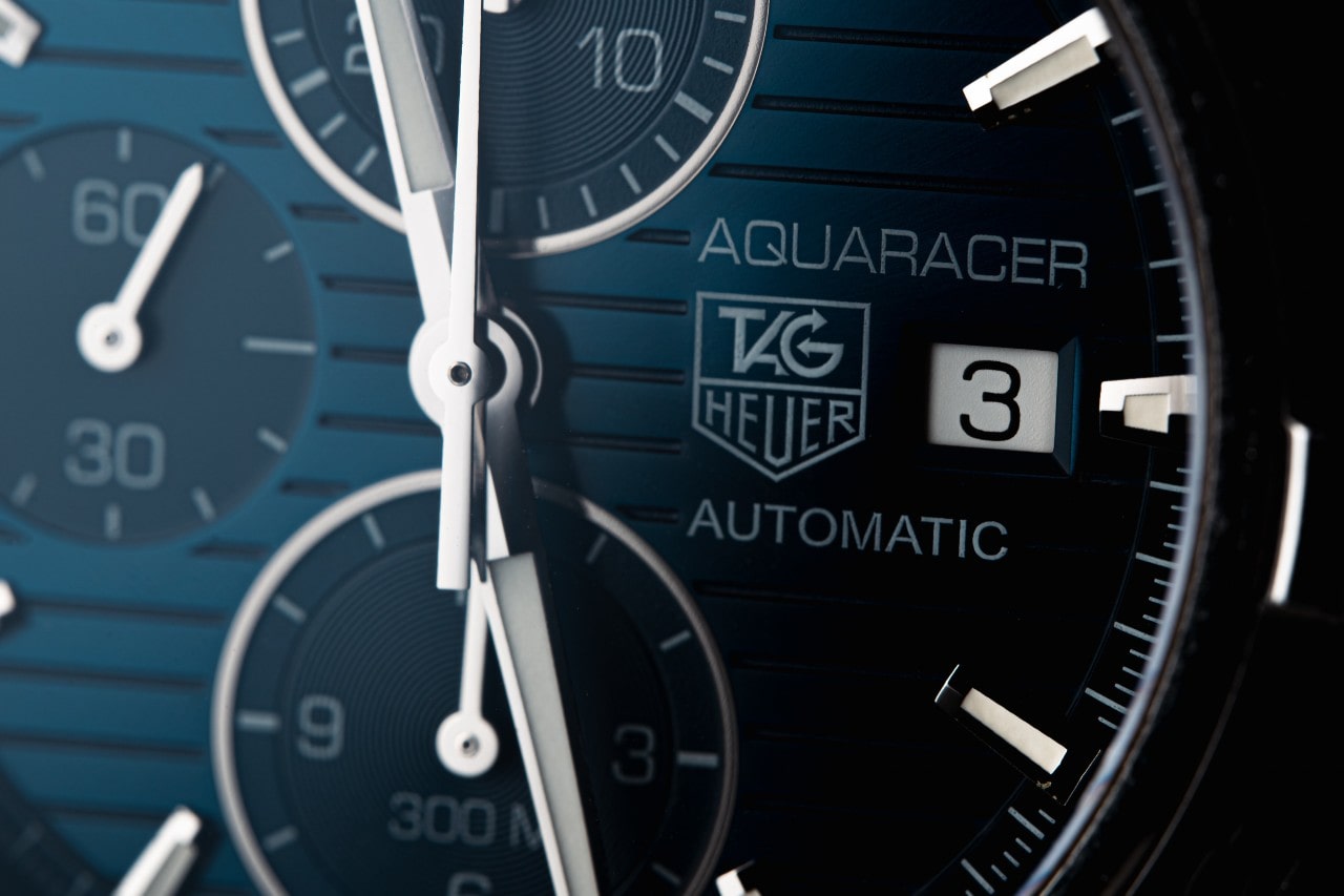 Close-up of TAG Heuer watch face
