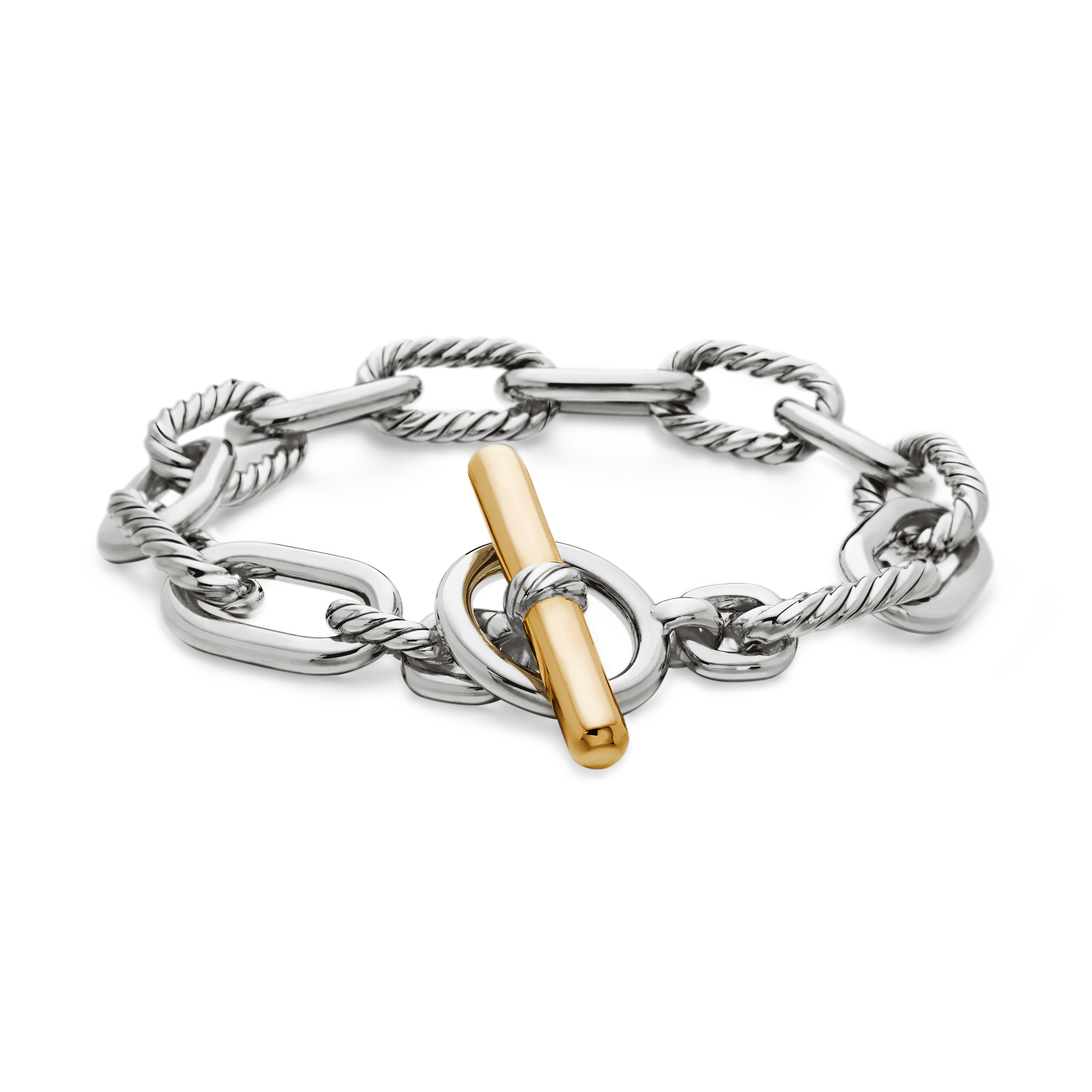 DY Madison® Toggle Chain Bracelet in Sterling Silver with 18K