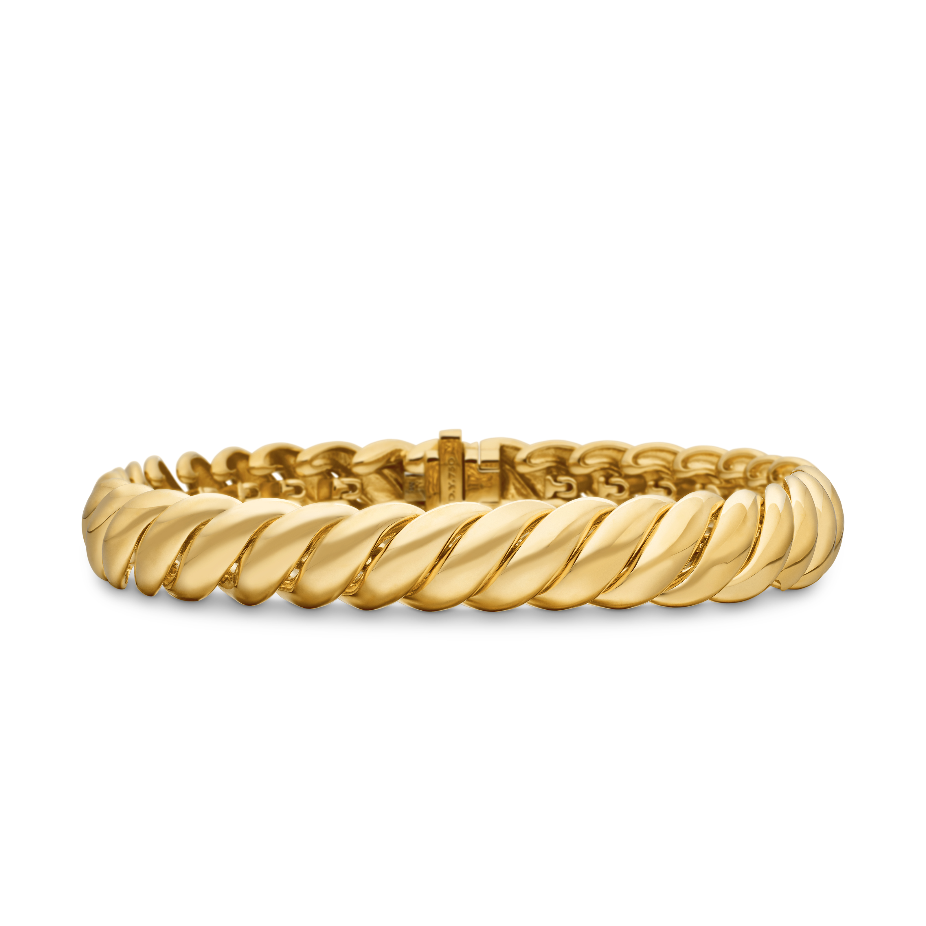 Cablespira® Flex Bracelet in 18K Yellow Gold with Aquamarine and