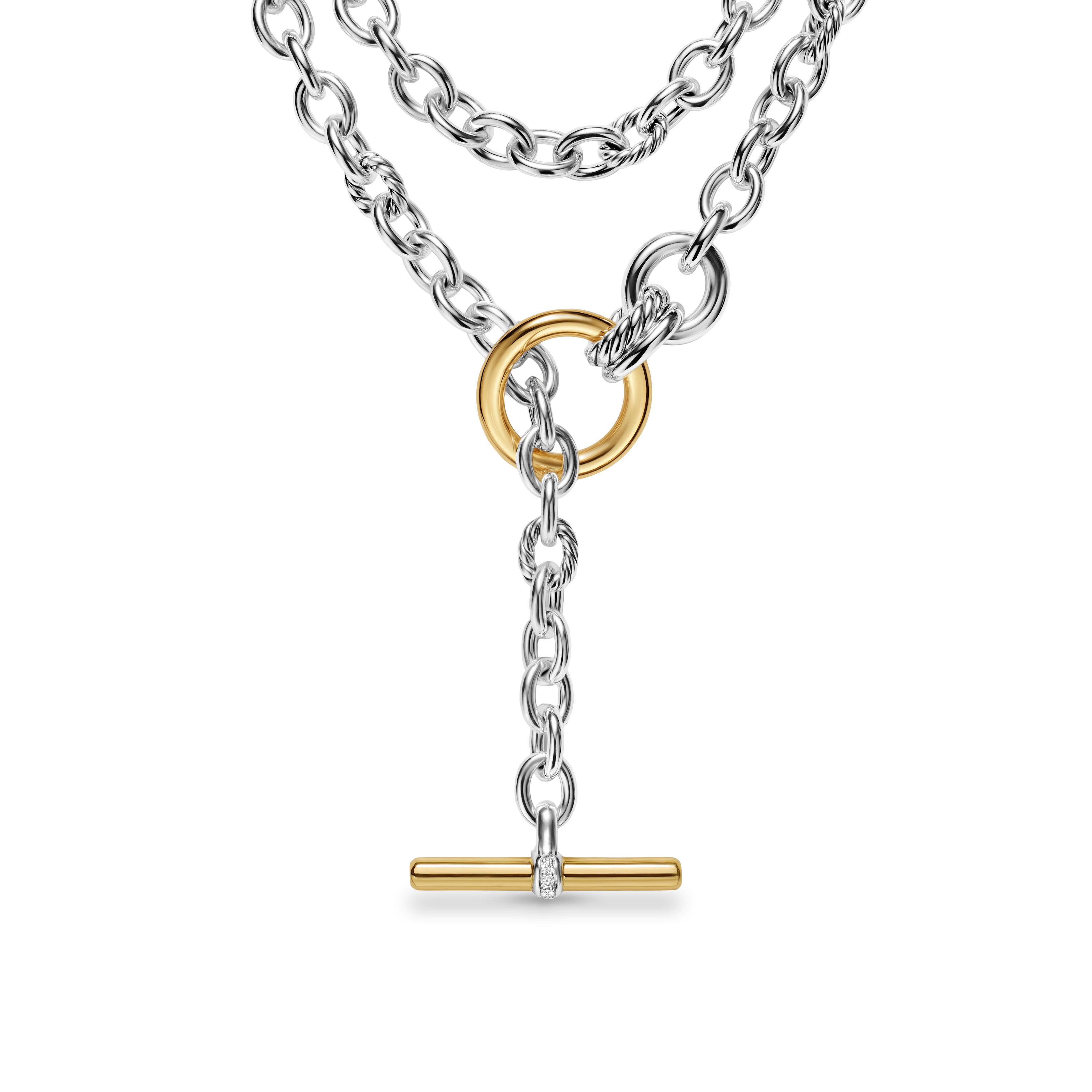 DY Mercer® Double Row Toggle Chain Necklace in Sterling Silver