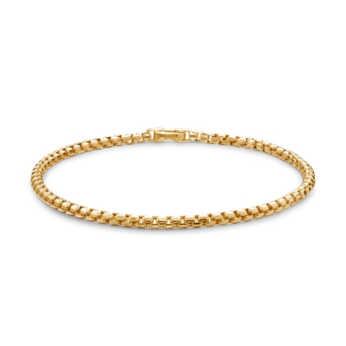 DY Bel Aire Box Chain Bracelet in 18K Yellow Gold, 2.7mm