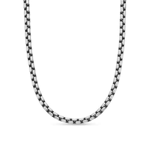 4.8mm Large Box Chain Necklace in Sterling Silver | Benari Jewelers
