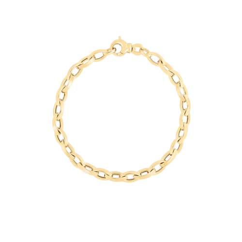 Roberto Coin Designer Gold Almond Link Bracelet 5310086AYLB0