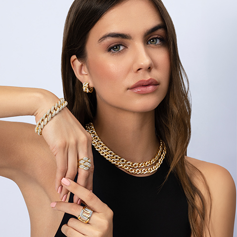 Shop Uneek Fashion - featuring a woman wearing Uneek fashion jewelry