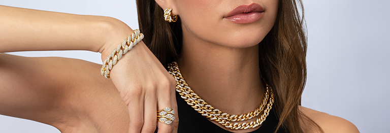 Shop Uneek Fashion - featuring a woman wearing Uneek fashion jewelry